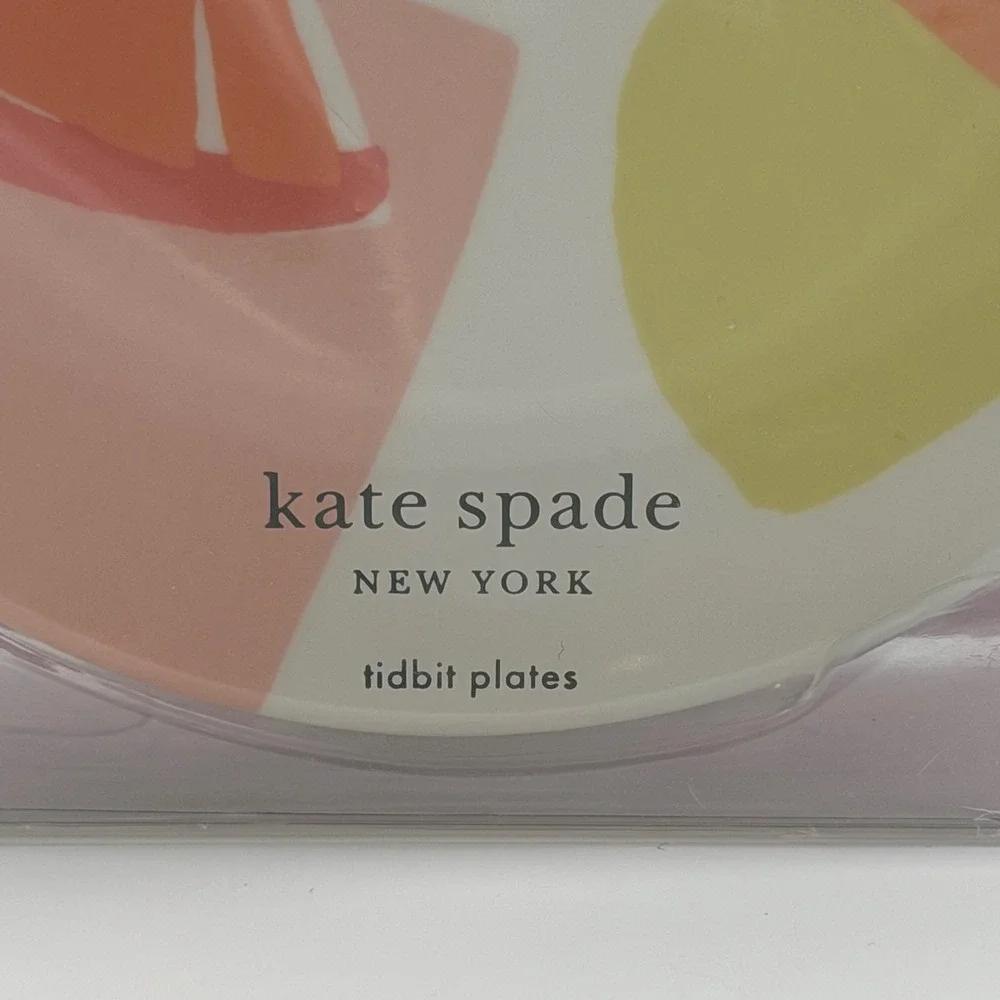 Kate Spade New York Citrus Celebration Tidbit Plate Set 4‎ Melamine 6